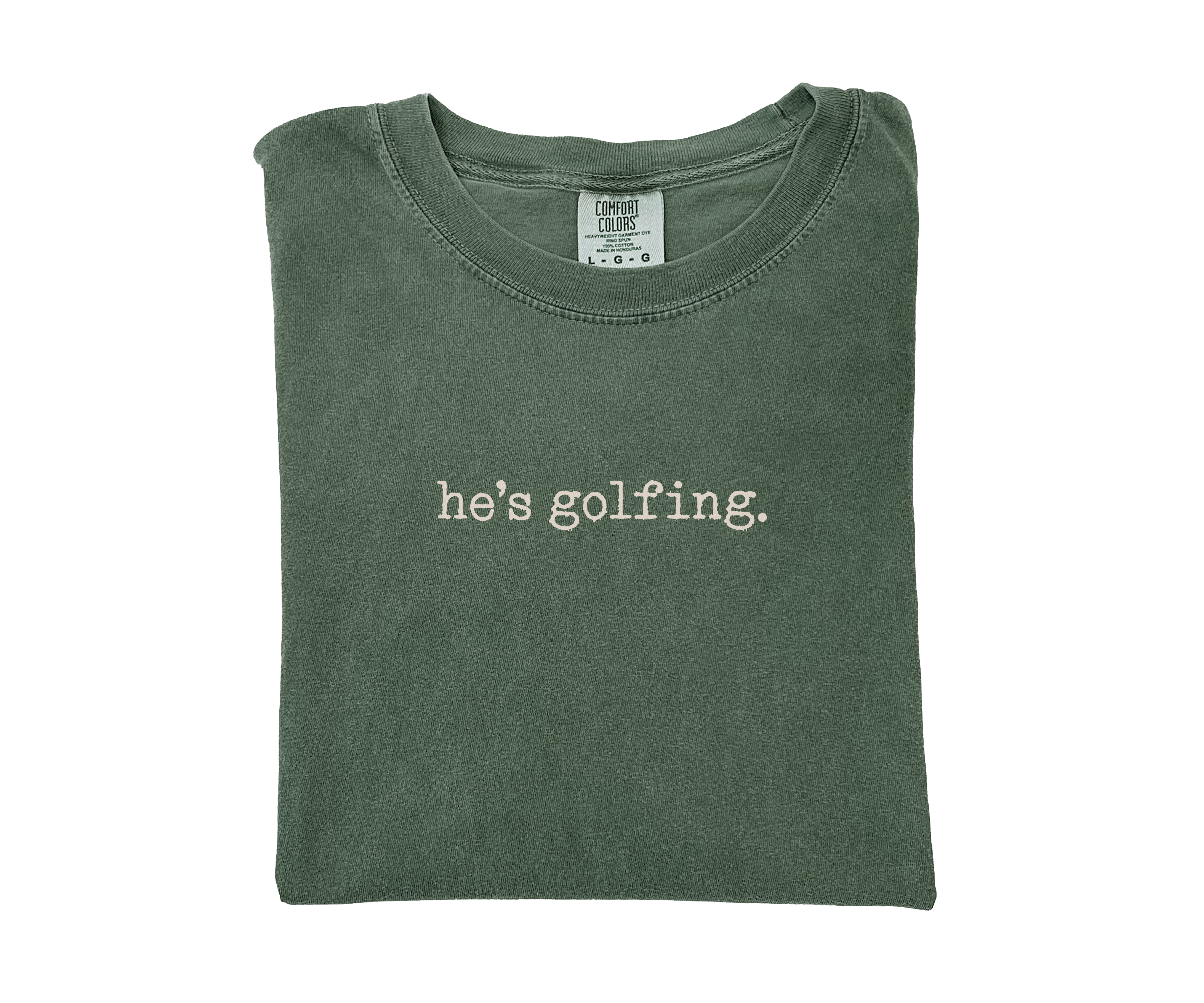 he's golfing.